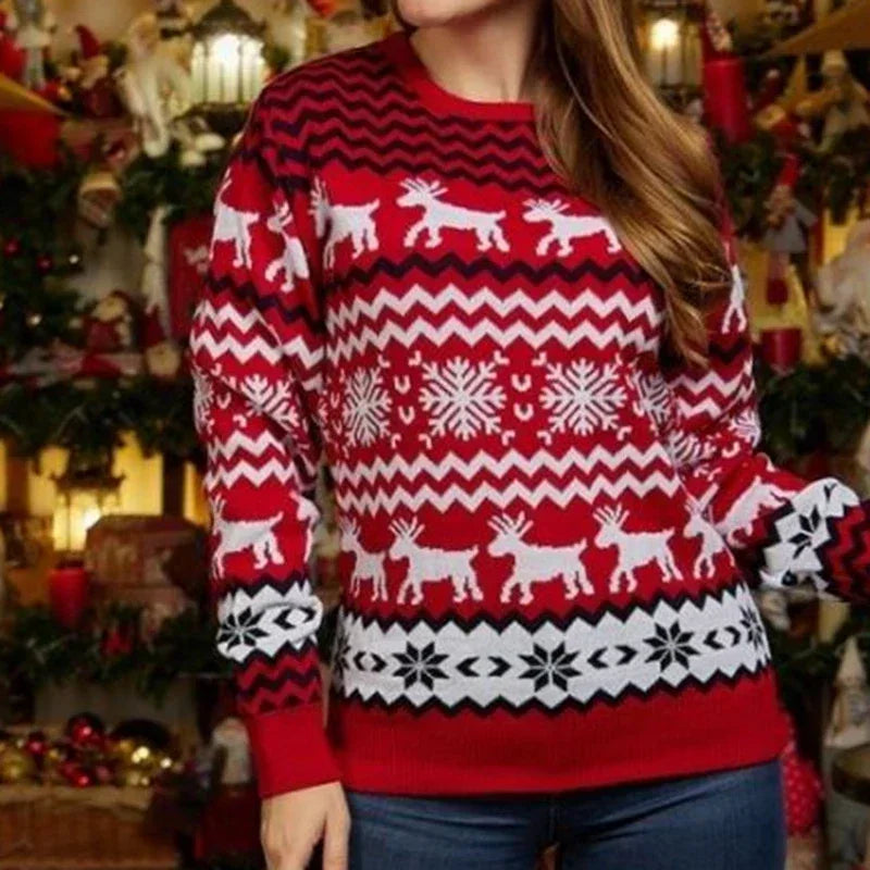 Wolff – Weihnachtspullover mit festlichem Print – Unisex