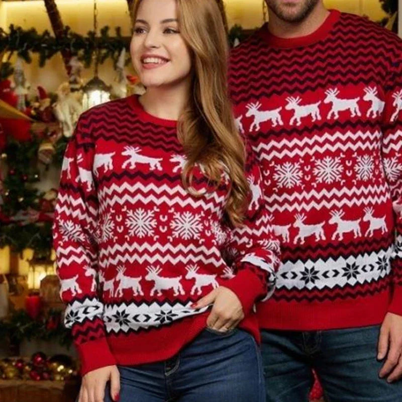 Wolff – Weihnachtspullover mit festlichem Print – Unisex