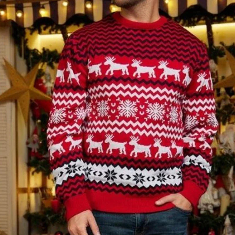 Wolff – Weihnachtspullover mit festlichem Print – Unisex