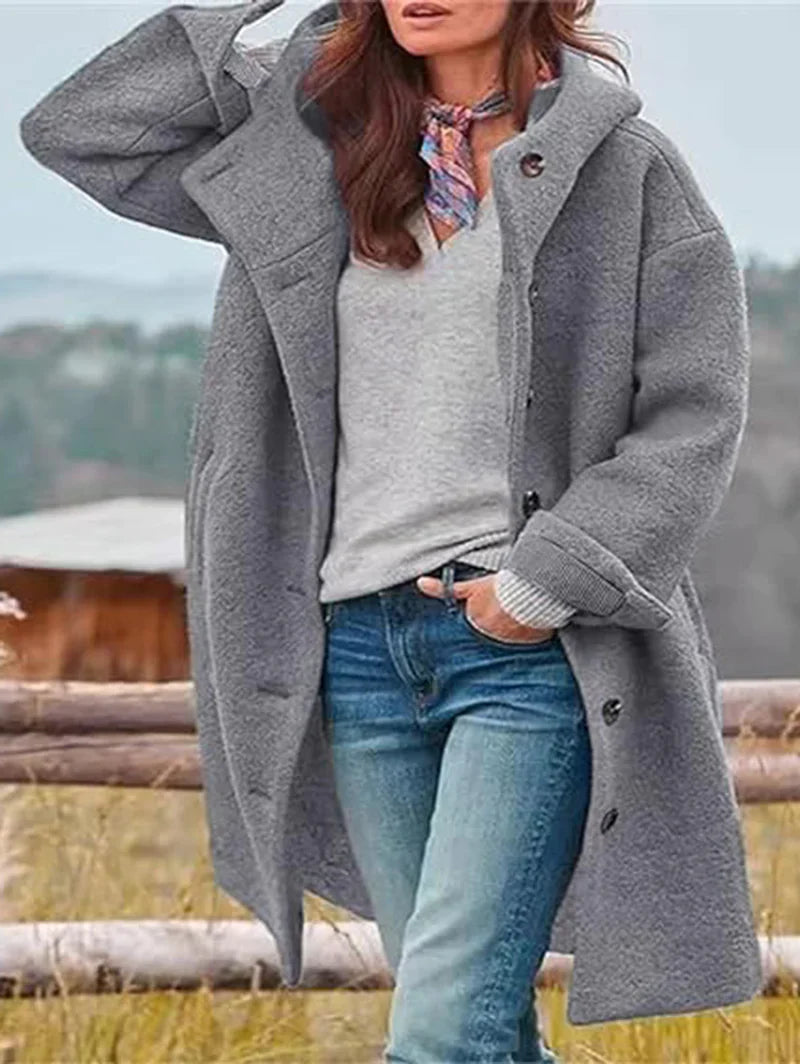 Virginie| Wolljacke mit Kapuze