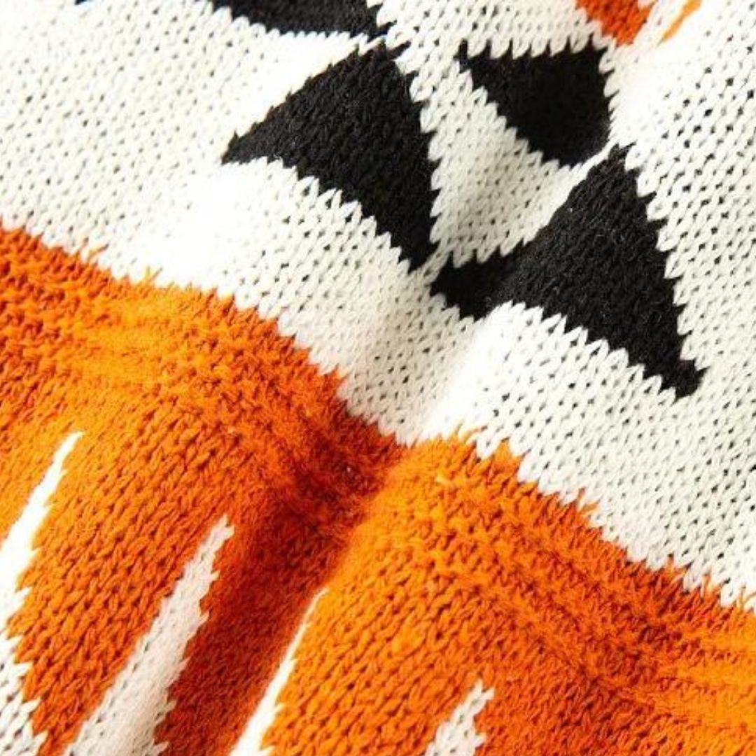 Strickjacke mit Tribal-Muster und Reißverschluss - Nikos