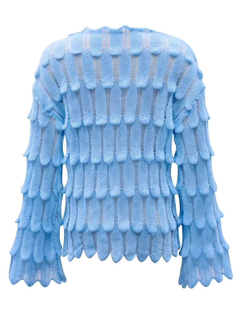 Pull en maille à découpe Dev Solid Hue - Mode féminine élégante