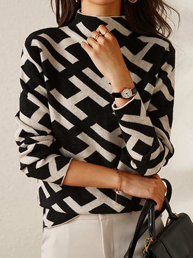 Devako Lisa- Smuk geometrisk sweater