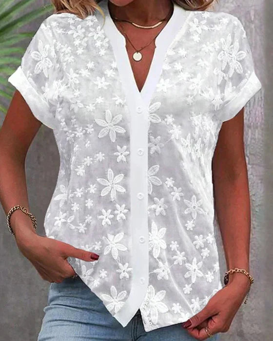Cathrine - Freizeitbluse Print Knot
