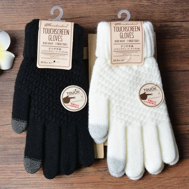 Gestrickte Touchscreen-Handschuhe für Frauen - Amara