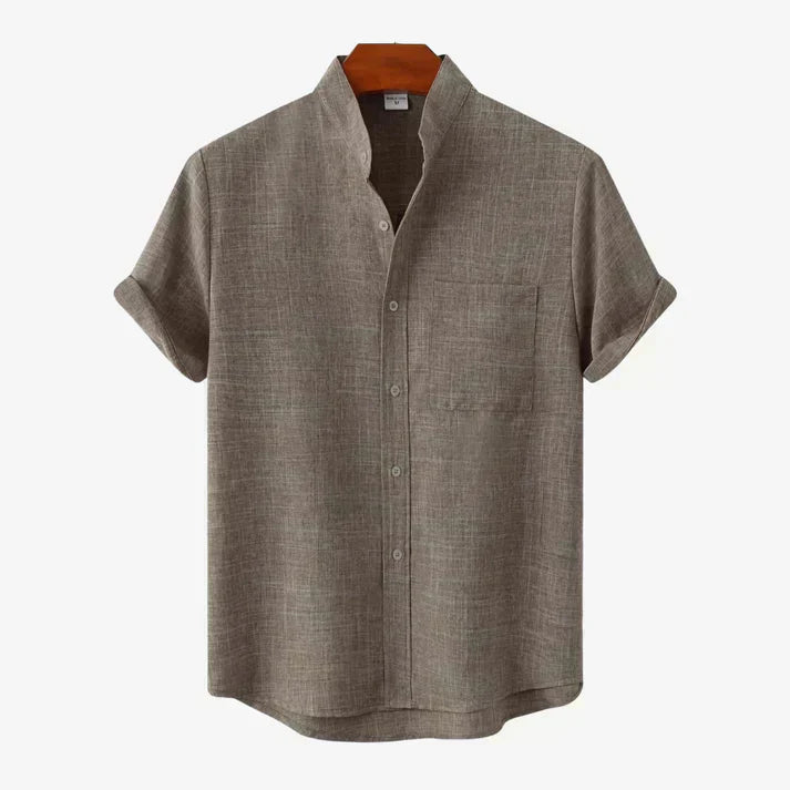 Devako Walter - Chemise en lin luxueuse à manches courtes
