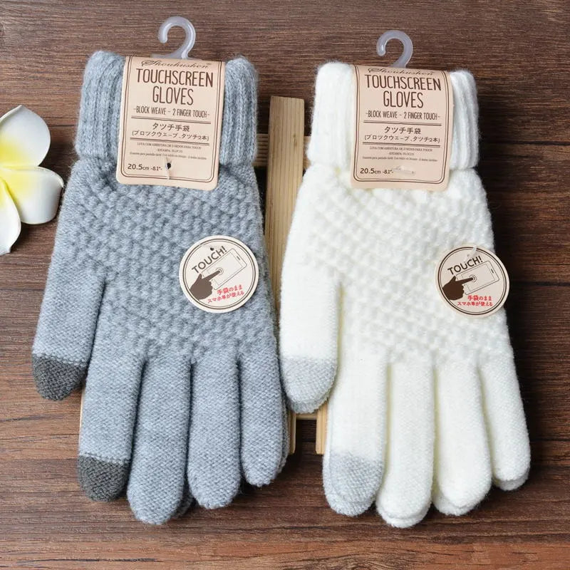 Gestrickte Touchscreen-Handschuhe für Frauen - Amara