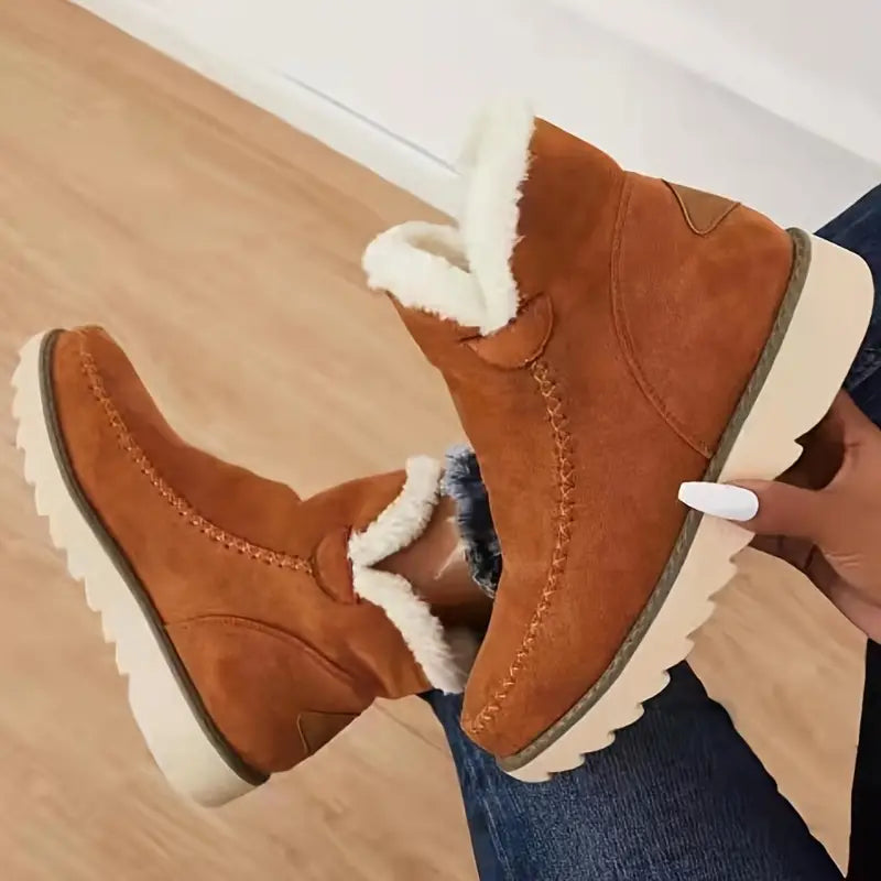 Annette - Plüschpelzstiefel für Frauen