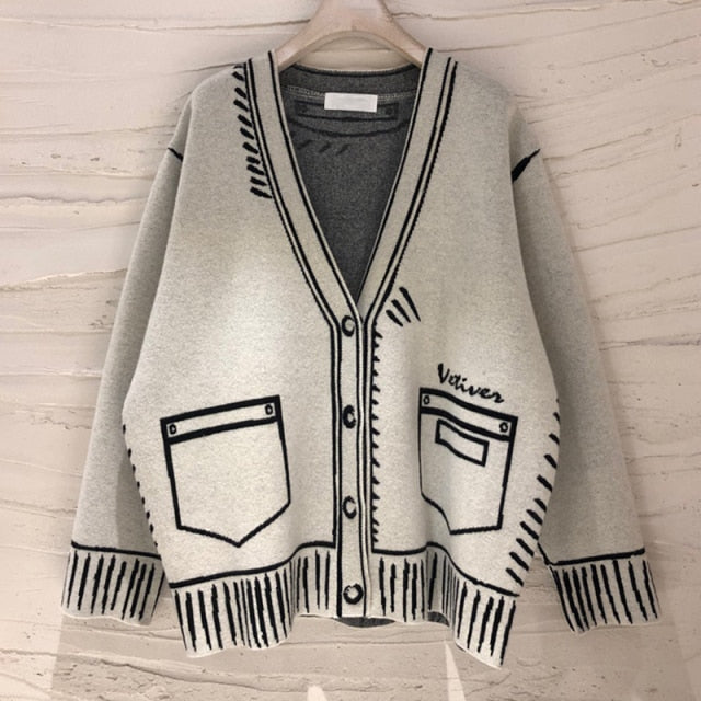 Devako Intarsia | 2D tegning tryk vest