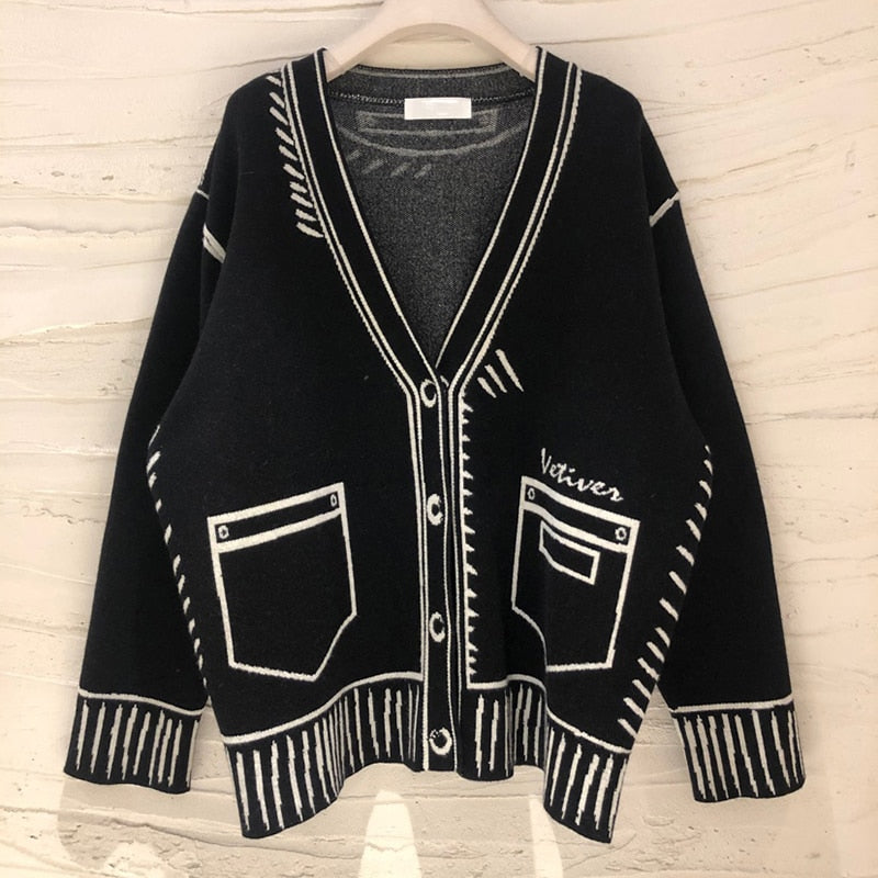 Devako Intarsia | 2D tegning tryk vest