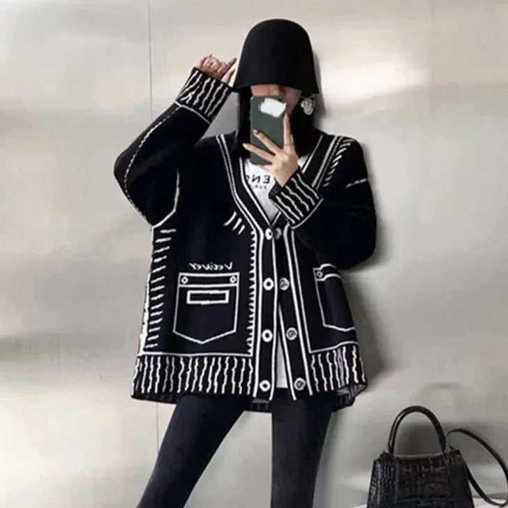 Devako Intarsia | 2D tegning tryk vest