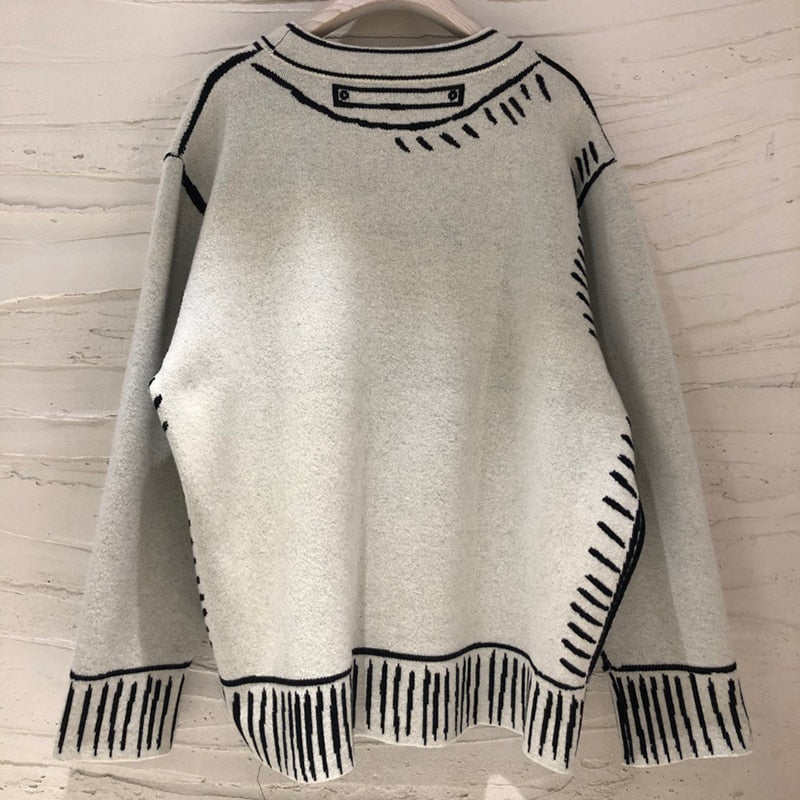 Devako Intarsia | 2D tegning tryk vest