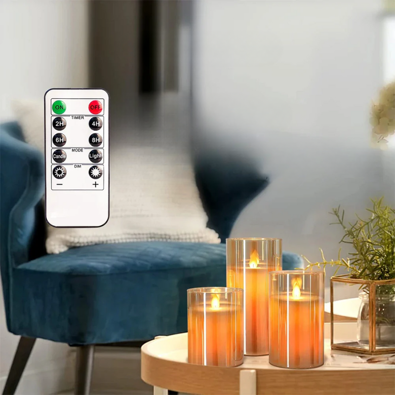 Kerzenset Lux - Set mit flackernden LED-Kerzen für die Dekoration