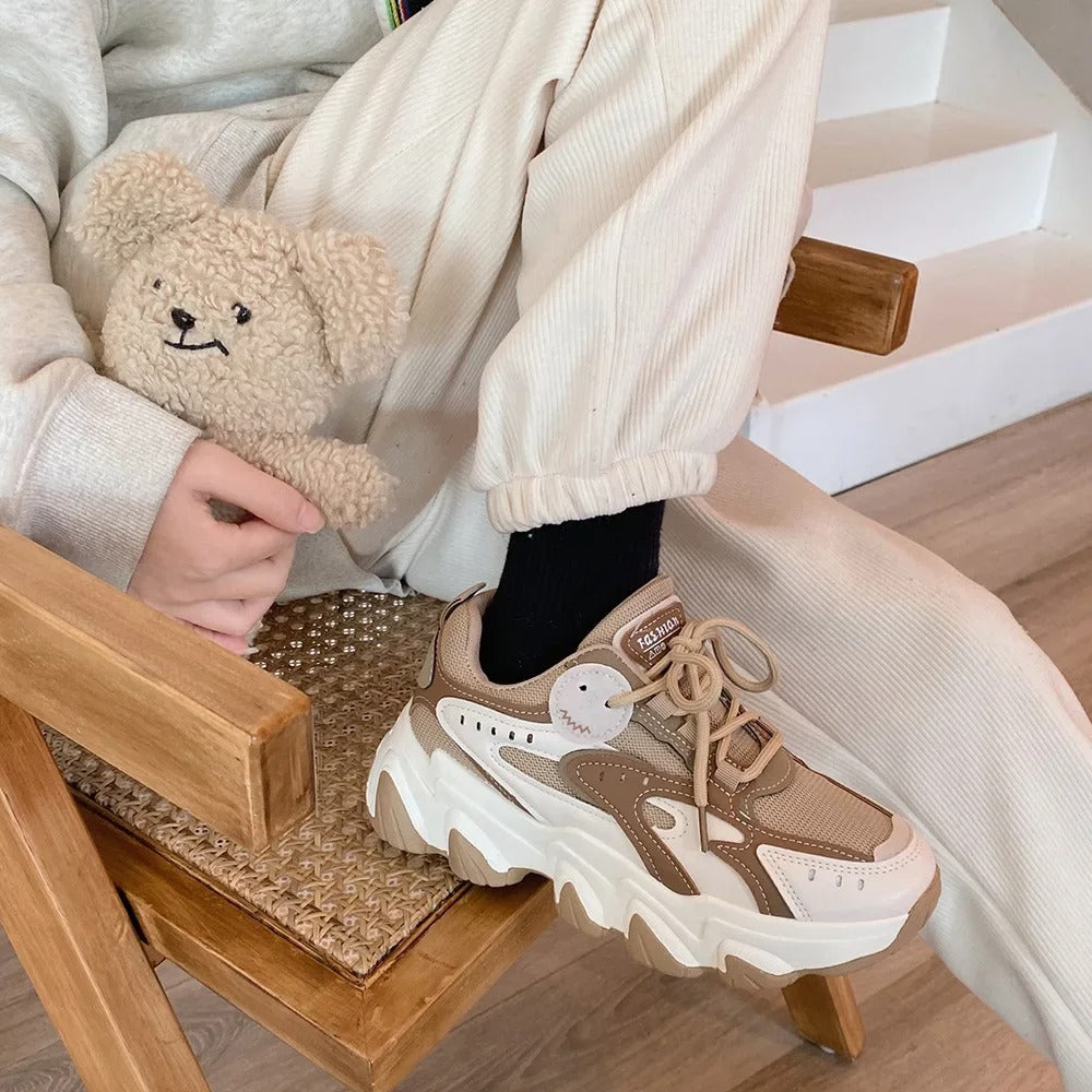 Abby - Modische und Gemütliche Plateau-Sneakers