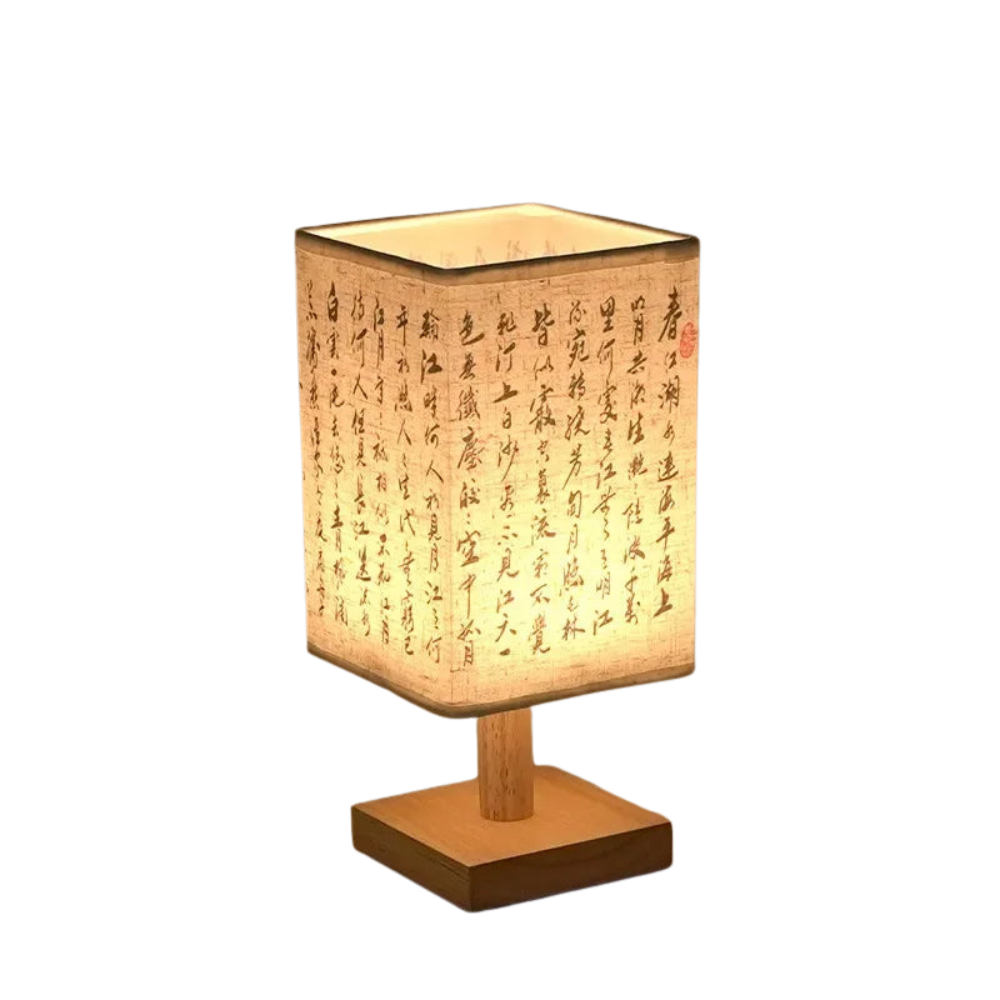 Lampe de table LED dimmable de style chinois pour chambre à coucher