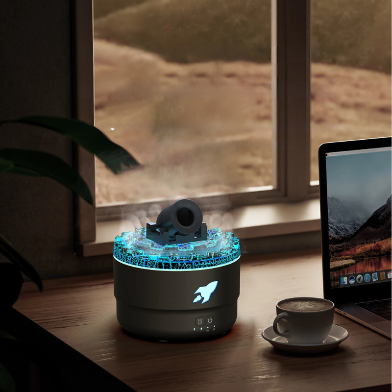 AromaBurst - Vulkanischer Luftbefeuchter mit kreativem Licht
