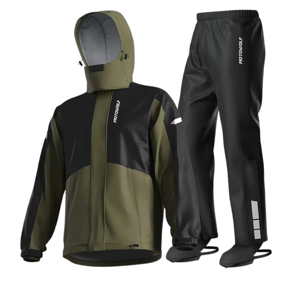 Imperméable pour motards – Étanche, Respirant, Ensemble avec veste et pantalon