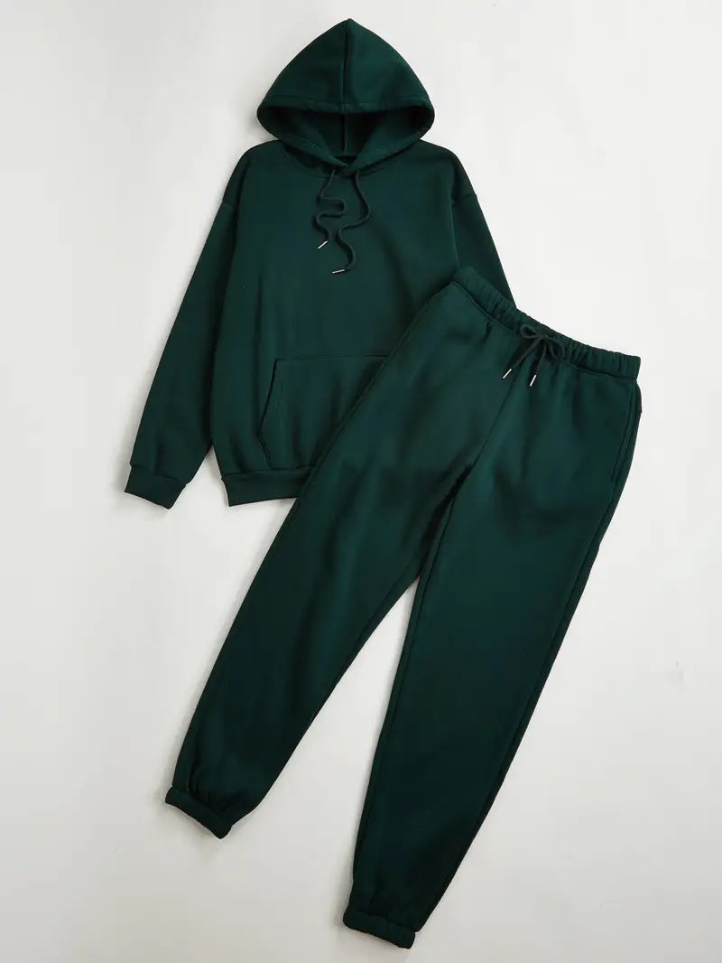 Zweiteiliger lässiger Kapuzenpullover und Hose - Quincee