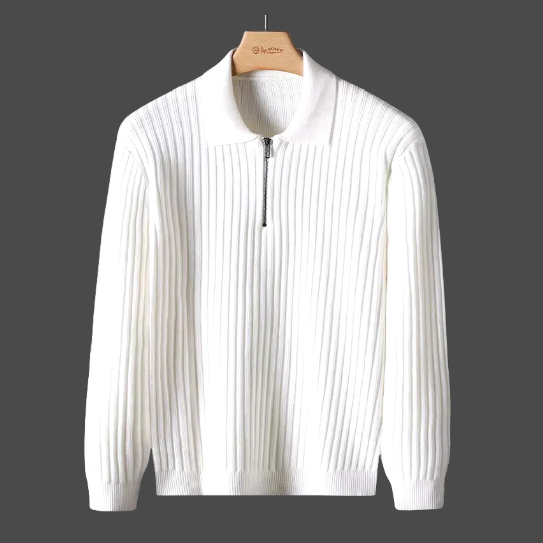 Pull Eamon à fermeture éclair quart | Look intemporel élégant et confortable