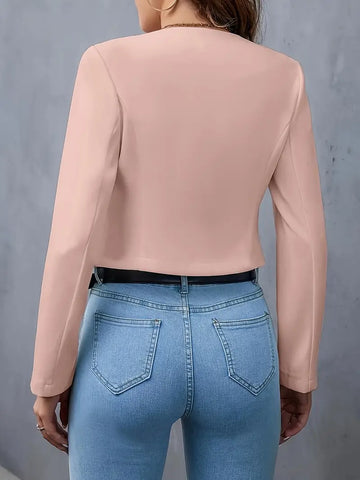 Unifarbener Damen-Crop-Blazer - Naira