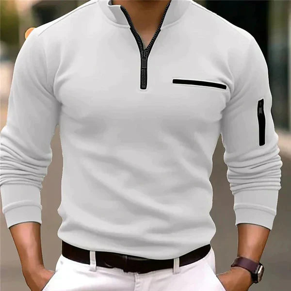Klassischer Pullover mit Reißverschluss für Männer - Rowana
