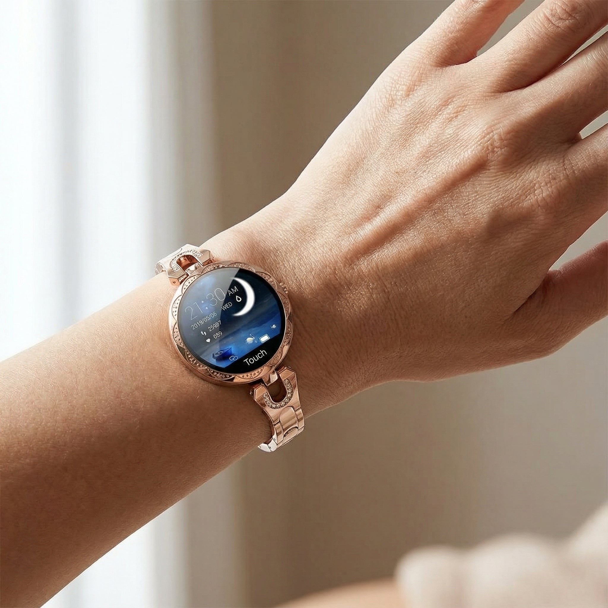 AquaFit Damen Smartwatch wasserdicht – Touchscreen, Aktivitätsfunktionen & IP67