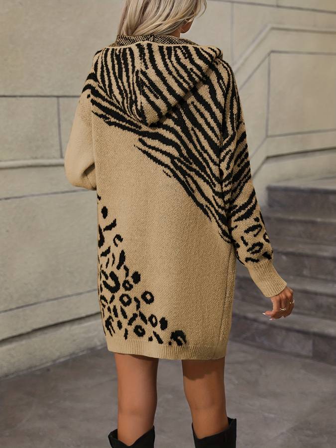 Strickjacke mit Leopardenmuster für Frauen - Theia