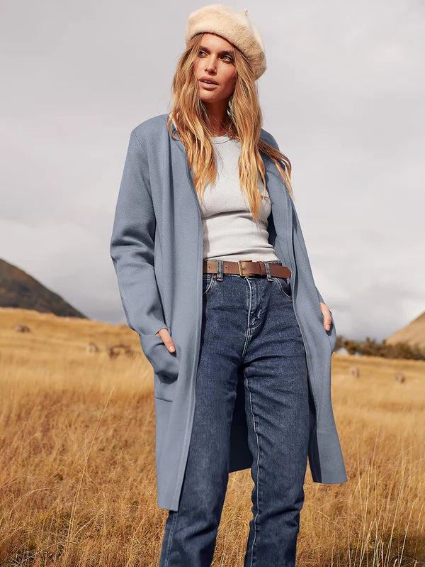 Stylische lange Strickjacke für Frauen - Davie
