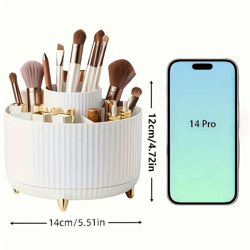 360° drejelig organizer - kompakt og stilfuld til kosmetik