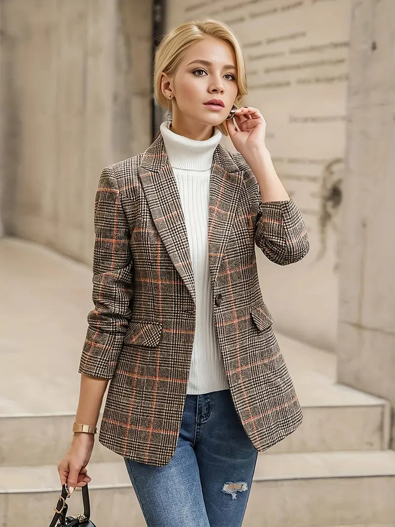 Stilvoller karierter Blazer für Frauen - Lira