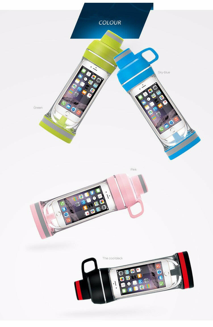 Smart Sport Wasserflasche | Mit wasserdichtem Aufbewahrungsfach