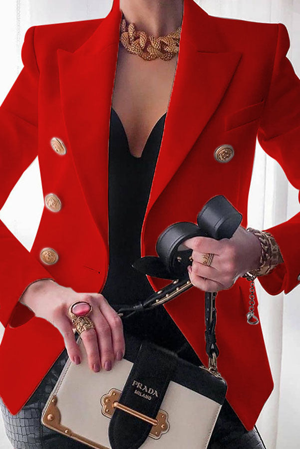 Wanya Blazer - Elegante blazer doppiopetto con bottoni dorati