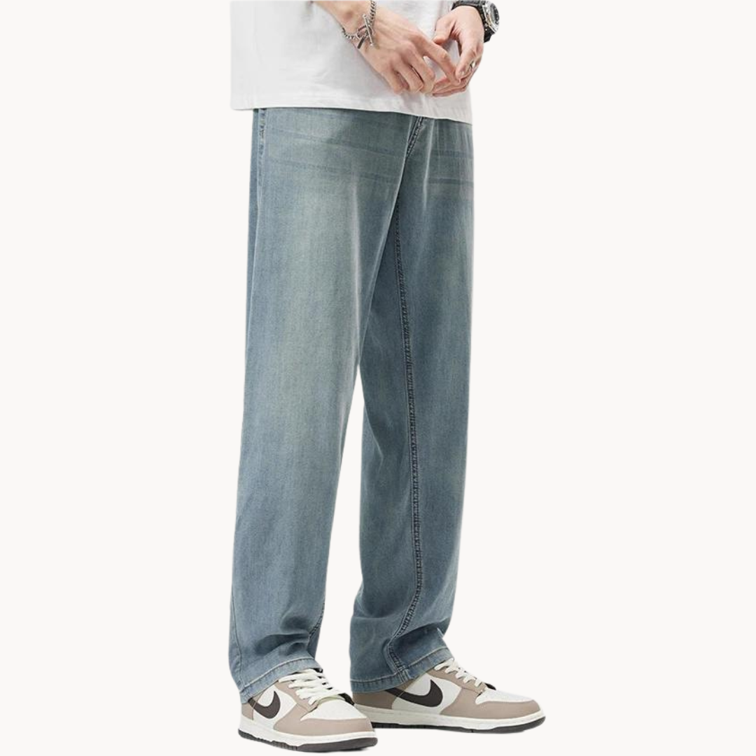 Sommerbukser med lige ben - Let og åndbar - Relaxed Fit