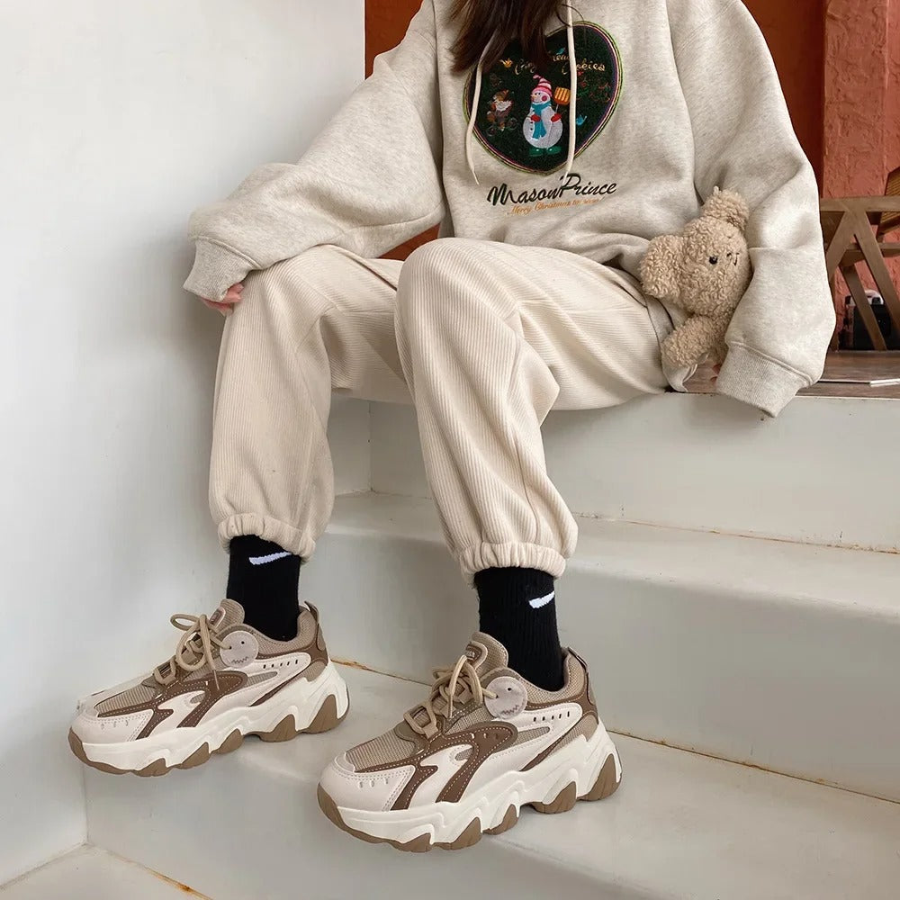 Abby - Modische und Gemütliche Plateau-Sneakers