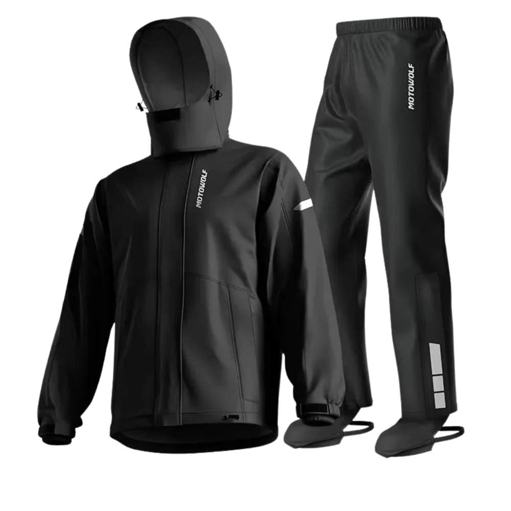 Imperméable pour motards – Étanche, Respirant, Ensemble avec veste et pantalon