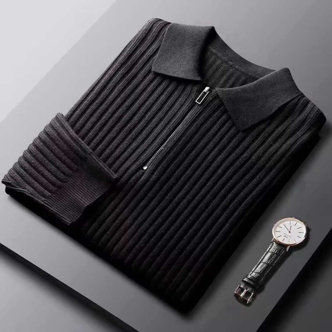 Pull Eamon à fermeture éclair quart | Look intemporel élégant et confortable