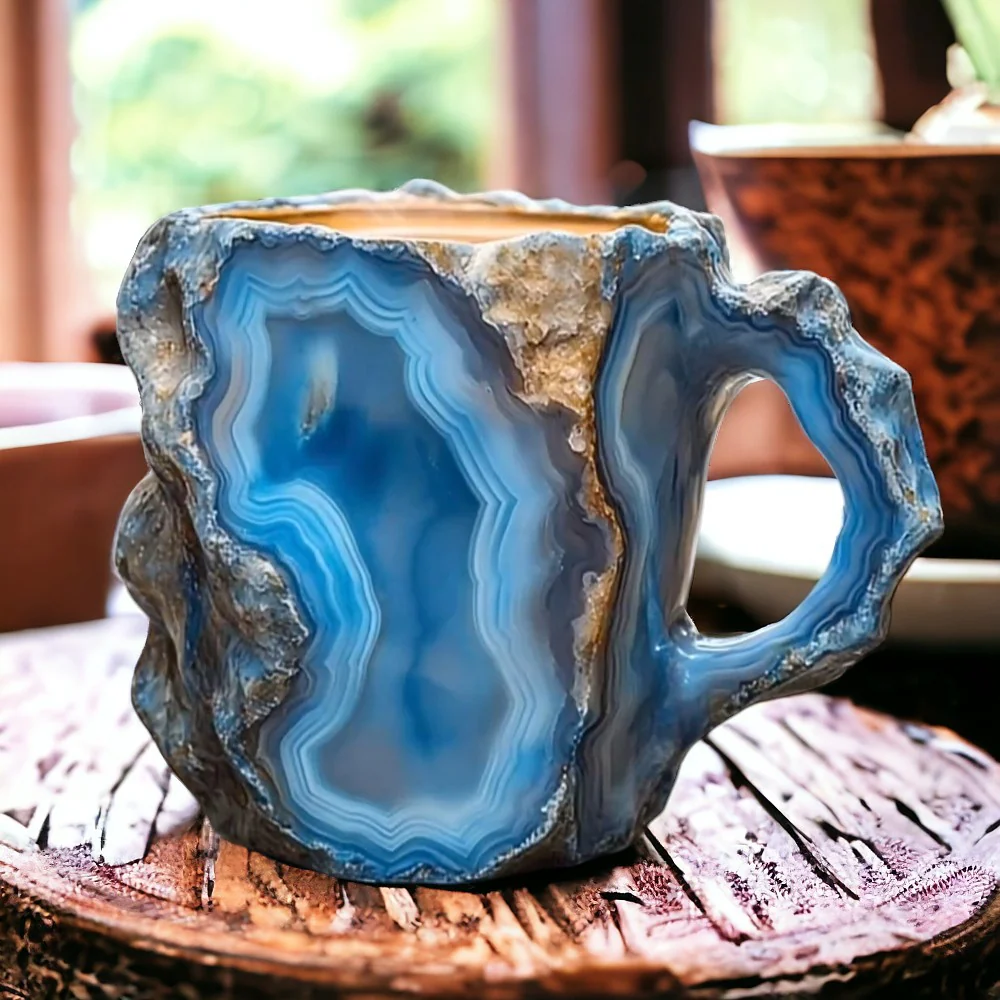 Lina | Resin Stenkop Becher - Elegant håndlavet drikkeoplevelse