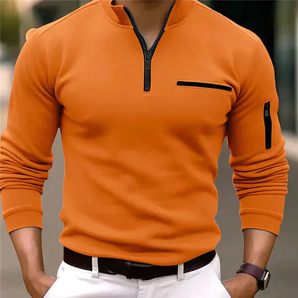 Klassischer Pullover mit Reißverschluss für Männer - Rowana