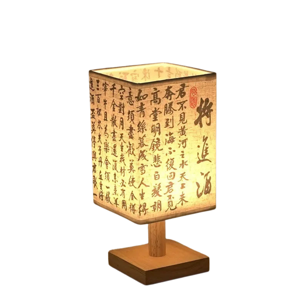 Lampe de table LED dimmable de style chinois pour chambre à coucher