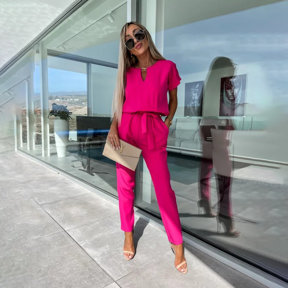 Devako Chic Jumpsuit med sløjfedetalje