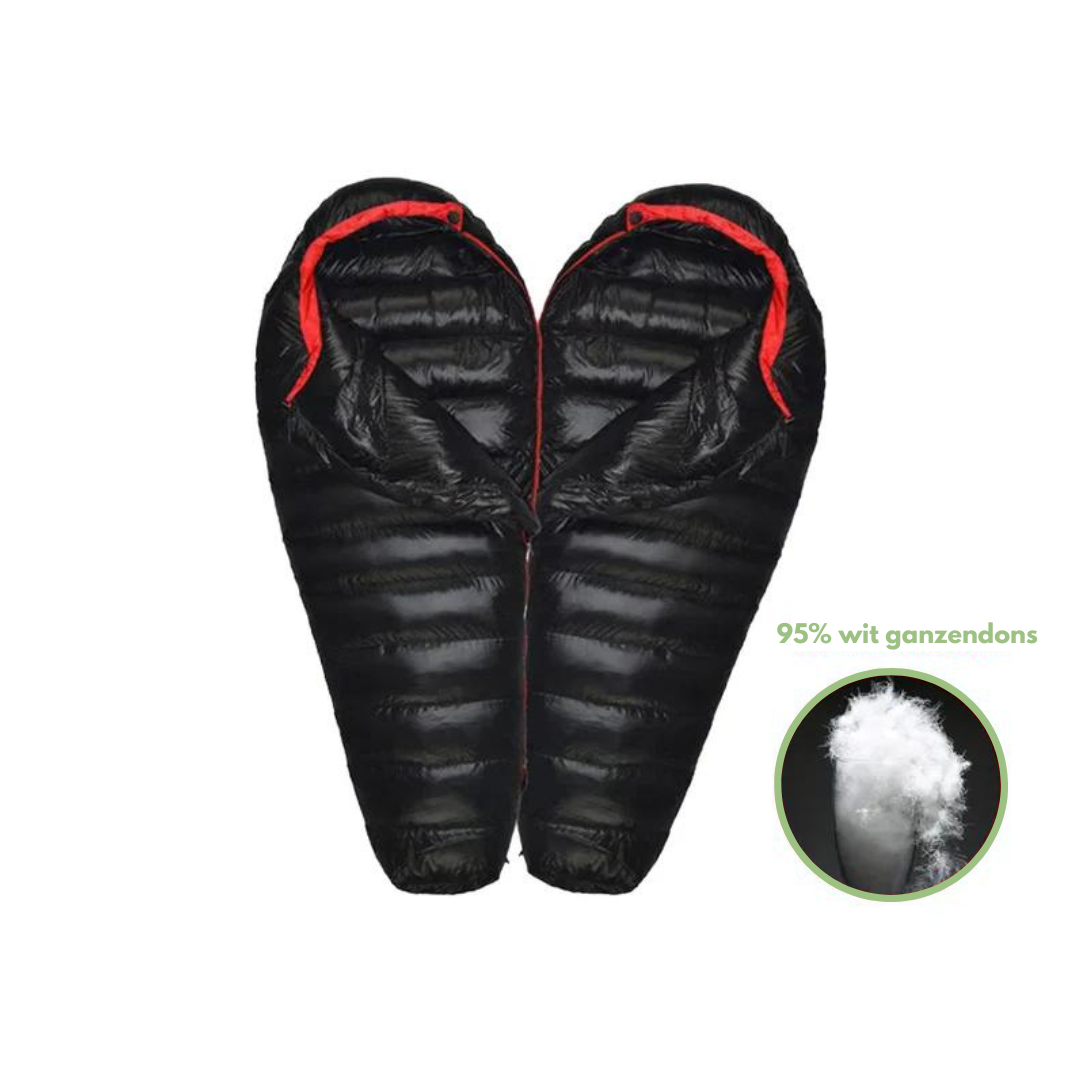 Winterschlafsack - 400T Ripstop Nylon - bis zu -20 °C mit Gänsedaunen