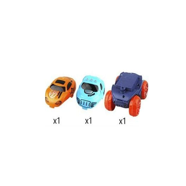 KidsPlay – Magnetische Autorennbahn leuchtend & flexibel – Kinder 3+