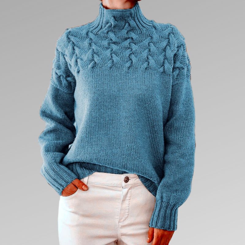 Unifarbener Rollkragenpullover - Isley