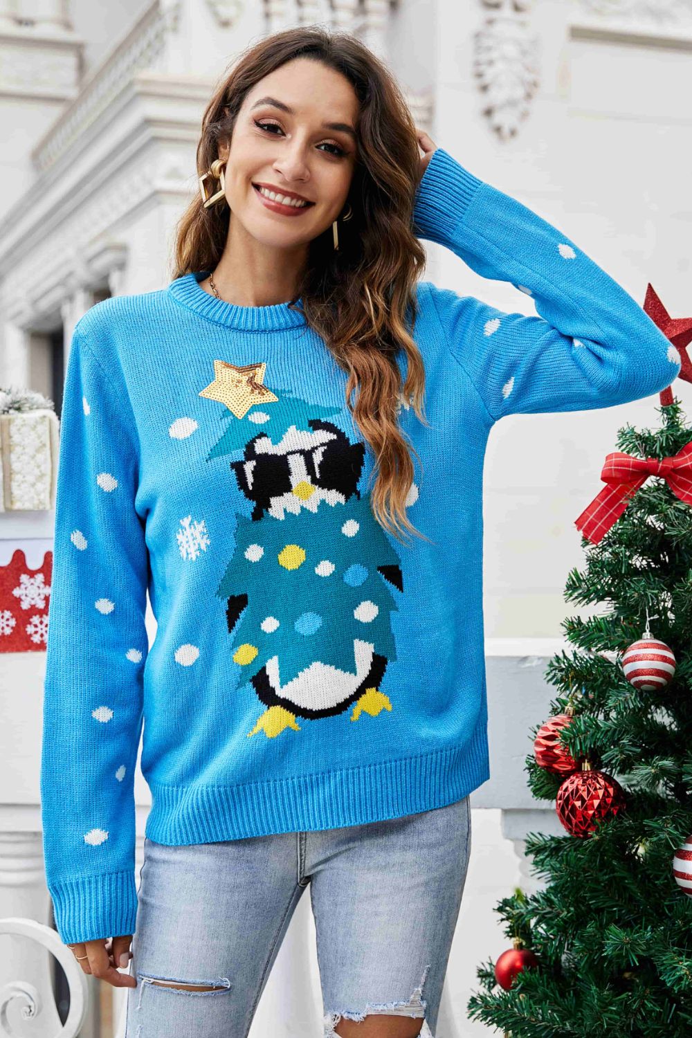 Maglione di Natale con Pinguino - Maglione festivo e comodo