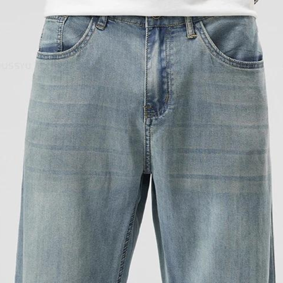 Sommerbukser med lige ben - Let og åndbar - Relaxed Fit