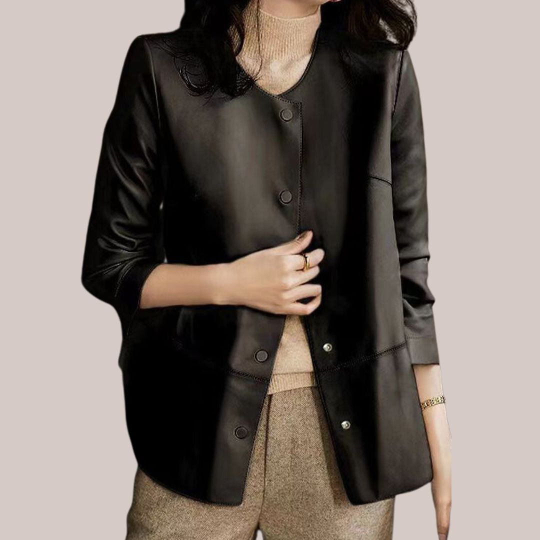 Eleganter Blazer aus Kunstleder - Christa