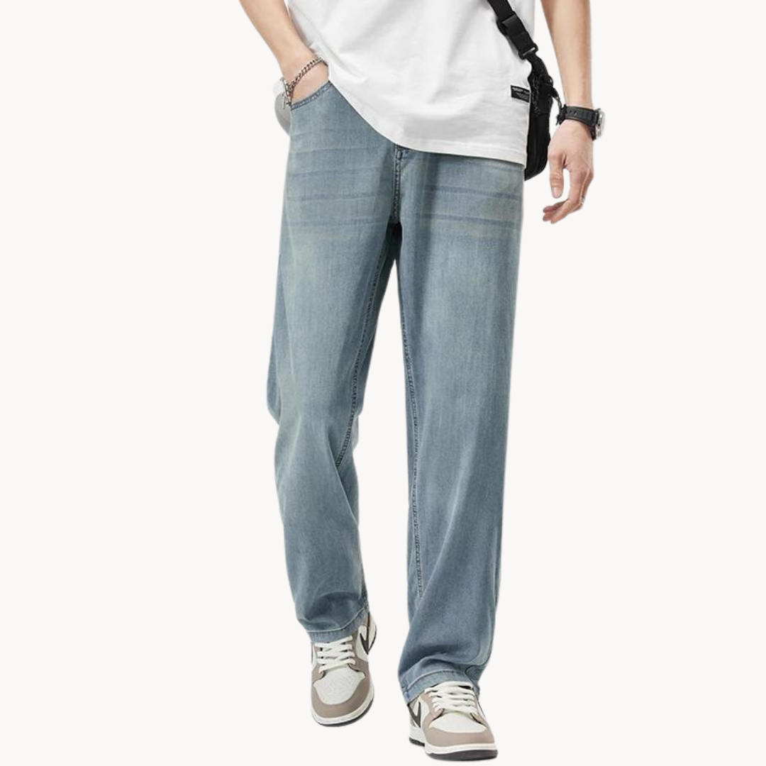 Sommerbukser med lige ben - Let og åndbar - Relaxed Fit