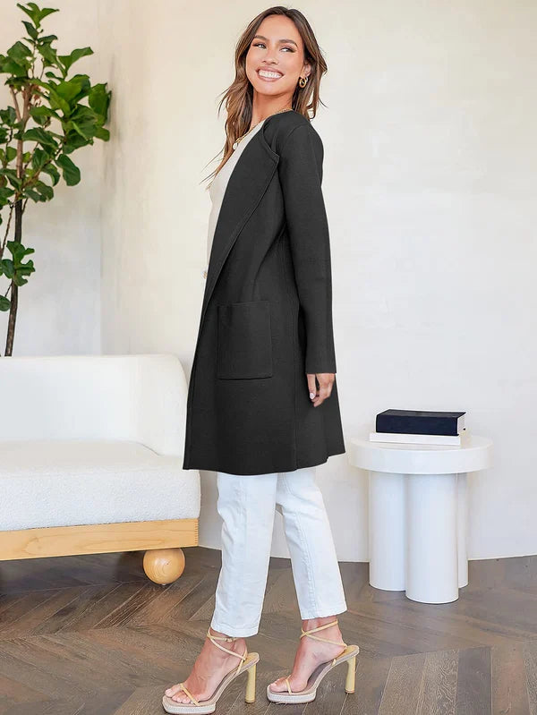 Stylische lange Strickjacke für Frauen - Davie