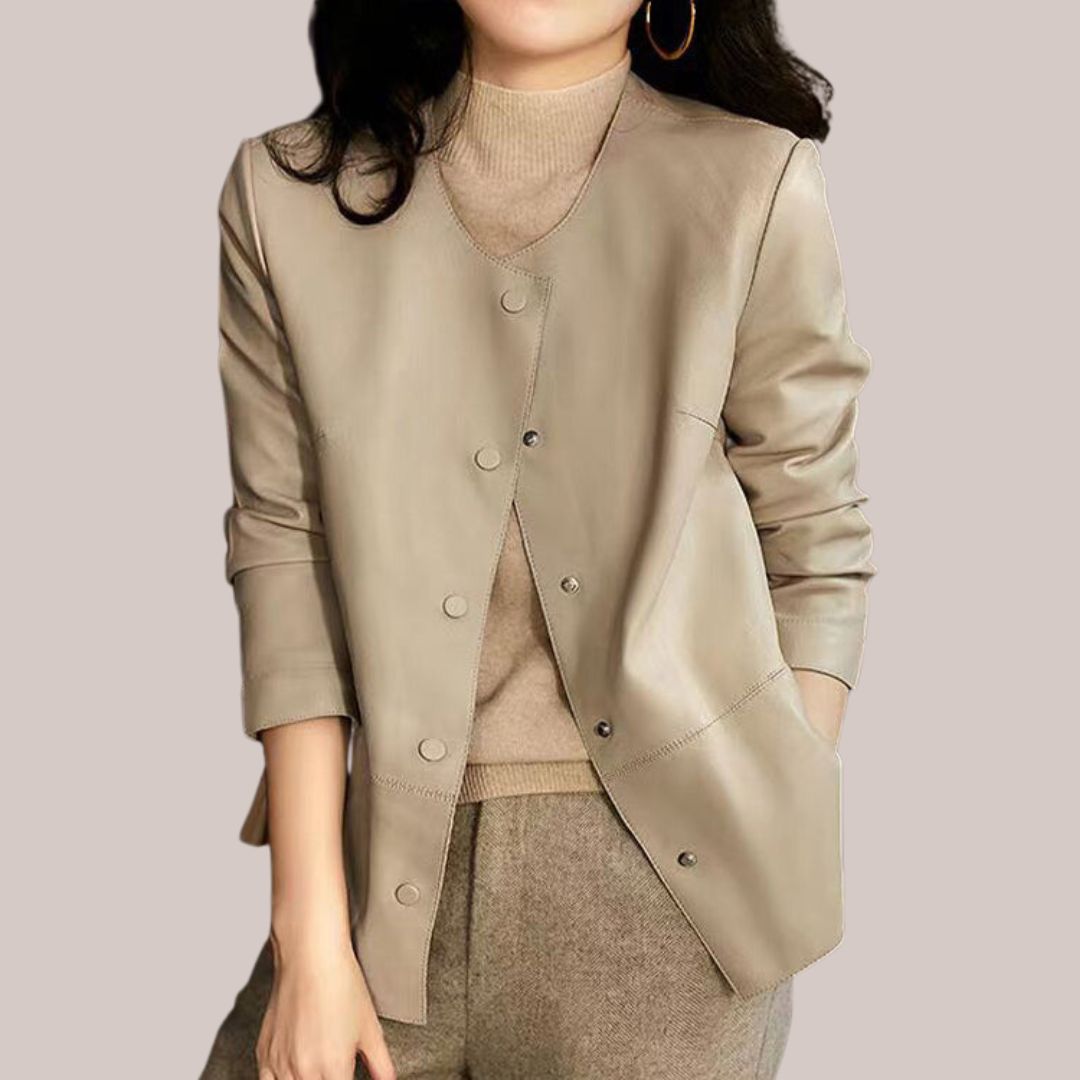 Eleganter Blazer aus Kunstleder - Christa