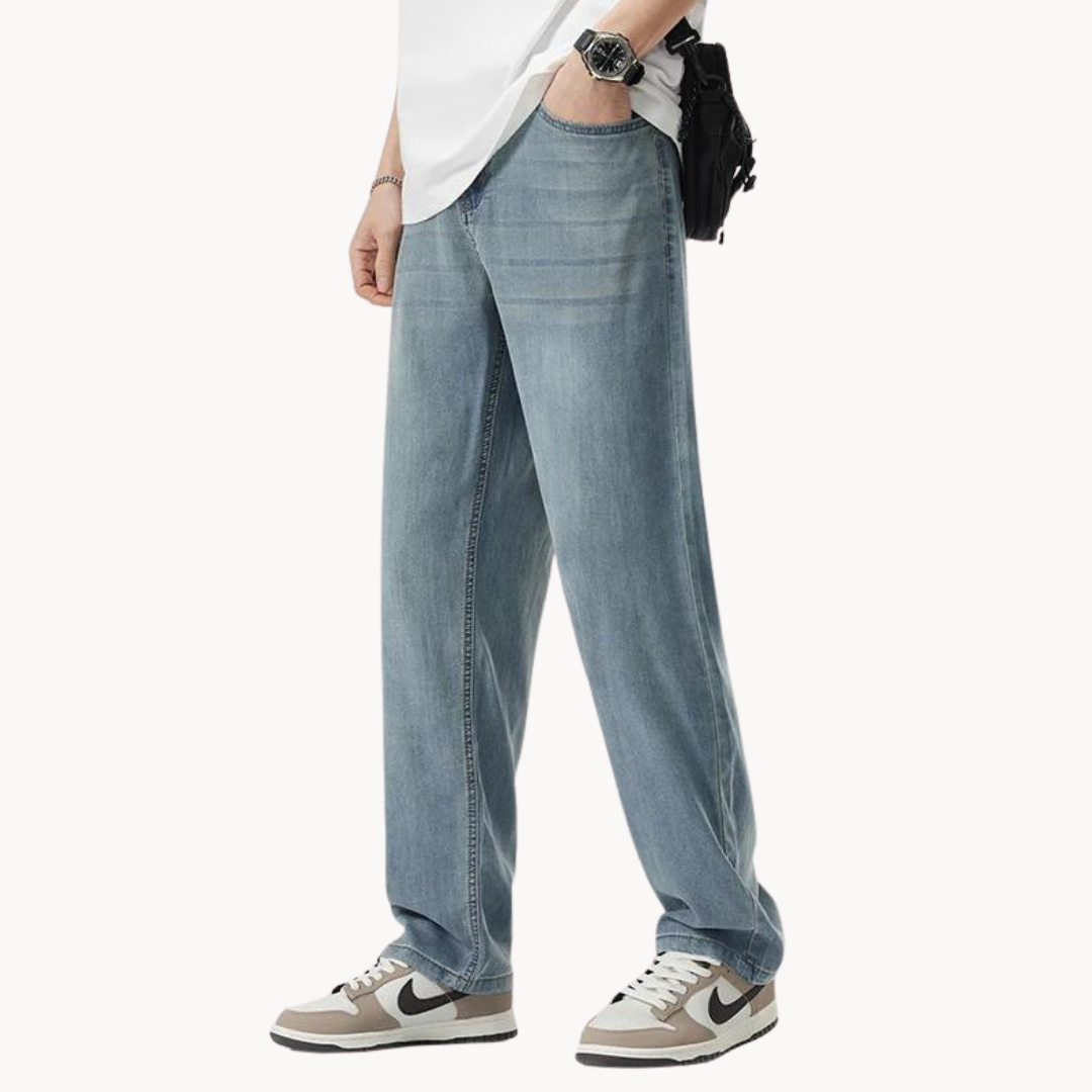 Sommerbukser med lige ben - Let og åndbar - Relaxed Fit